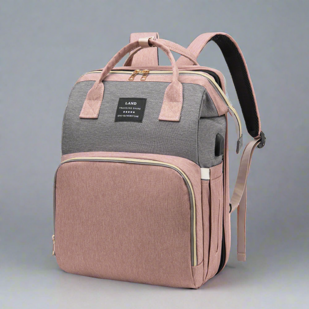 Rosa/grå stellebag